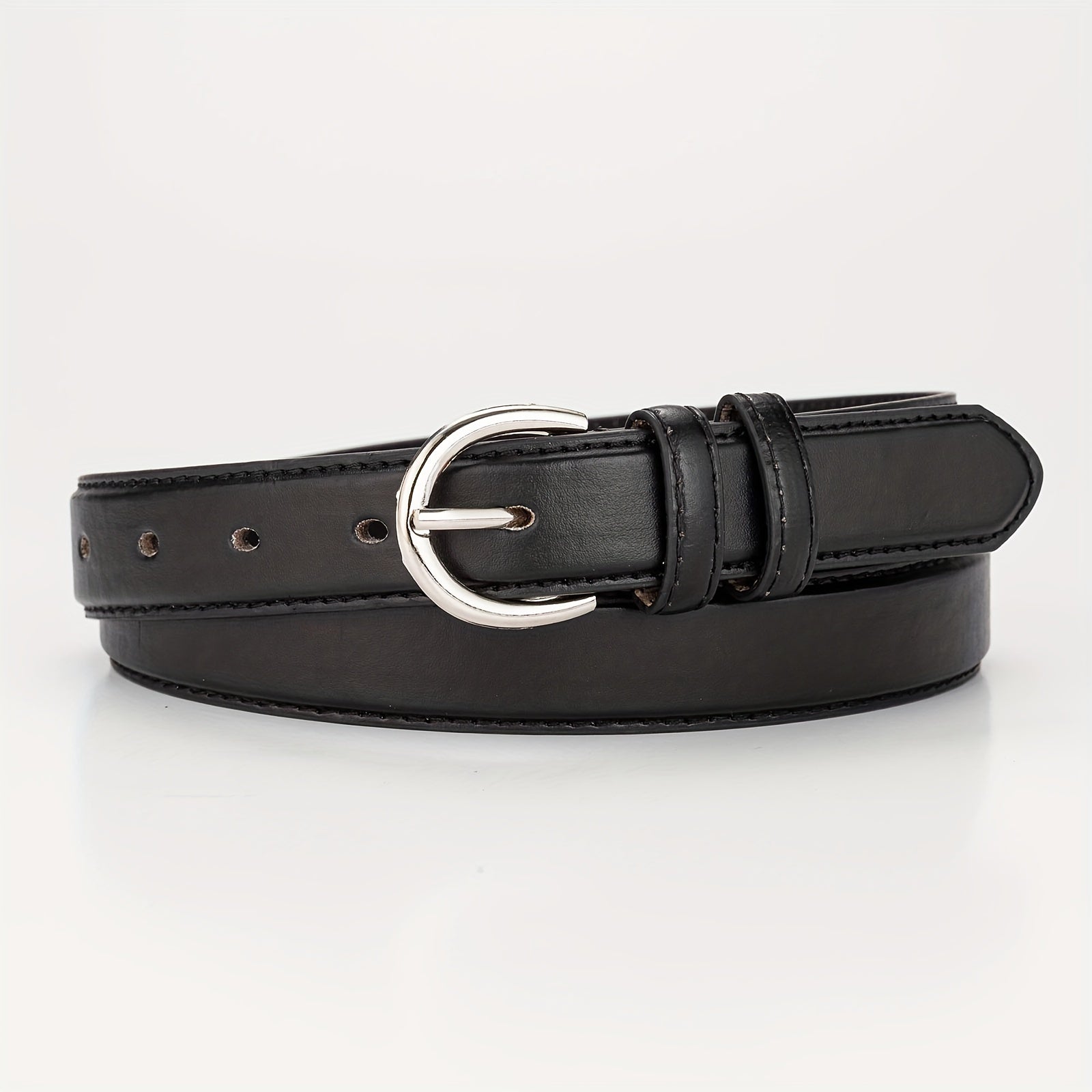 Casual PU Leather Belt with 3.05cm Light Board Pin Buckle