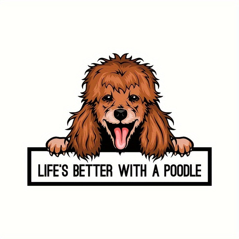 Poodles Reflective Car Window Stickers