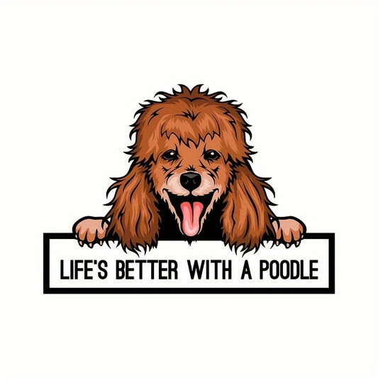 Poodles Reflective Car Window Stickers