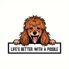 Poodles Reflective Car Window Stickers