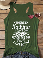 Casual Tank Top Women's Plus Slogan Print Round Neck Vest Top
