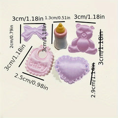 Teddy Bear Dollhouse Decor with Heart Bottle