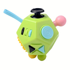 12 Sides Fidget Toys Stress Relief Dice Antistress Cube Toy Orange Yellow