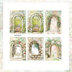 20pcs Retro Floral Window Deco Material
