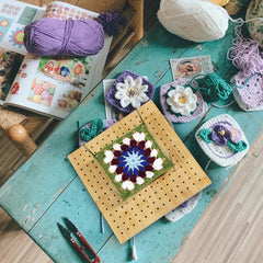 Bamboo Crochet Block Board Braided Needle Thread Placement