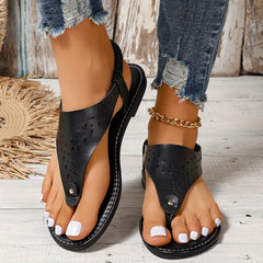 Women's Stylist Flip flop Sandals Comfy Elastic Band Slip on Flat Beach Sandals