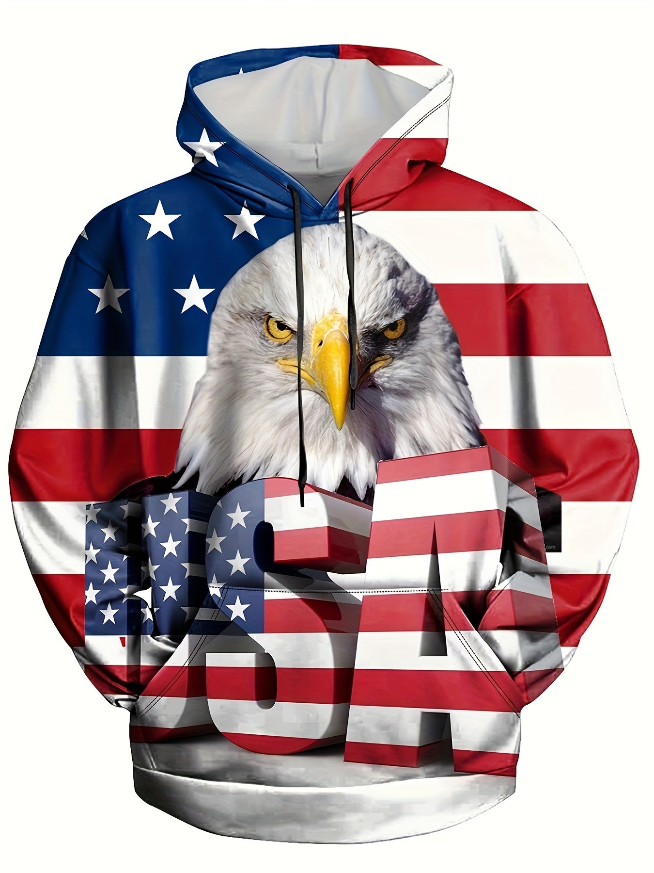 Eagle 3D Print Hoodies For Men Graphic Hoodie With Kangaroo Pocket
