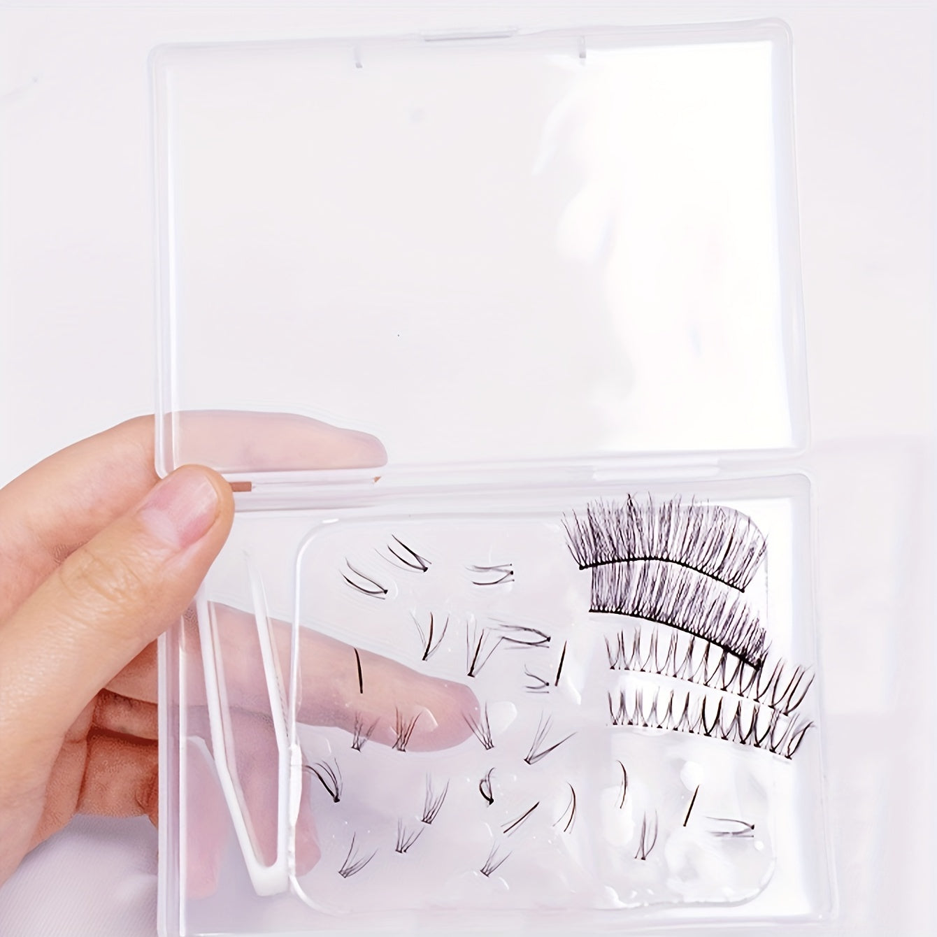 Portable Eye Lash Storage Box with Glue Sticker