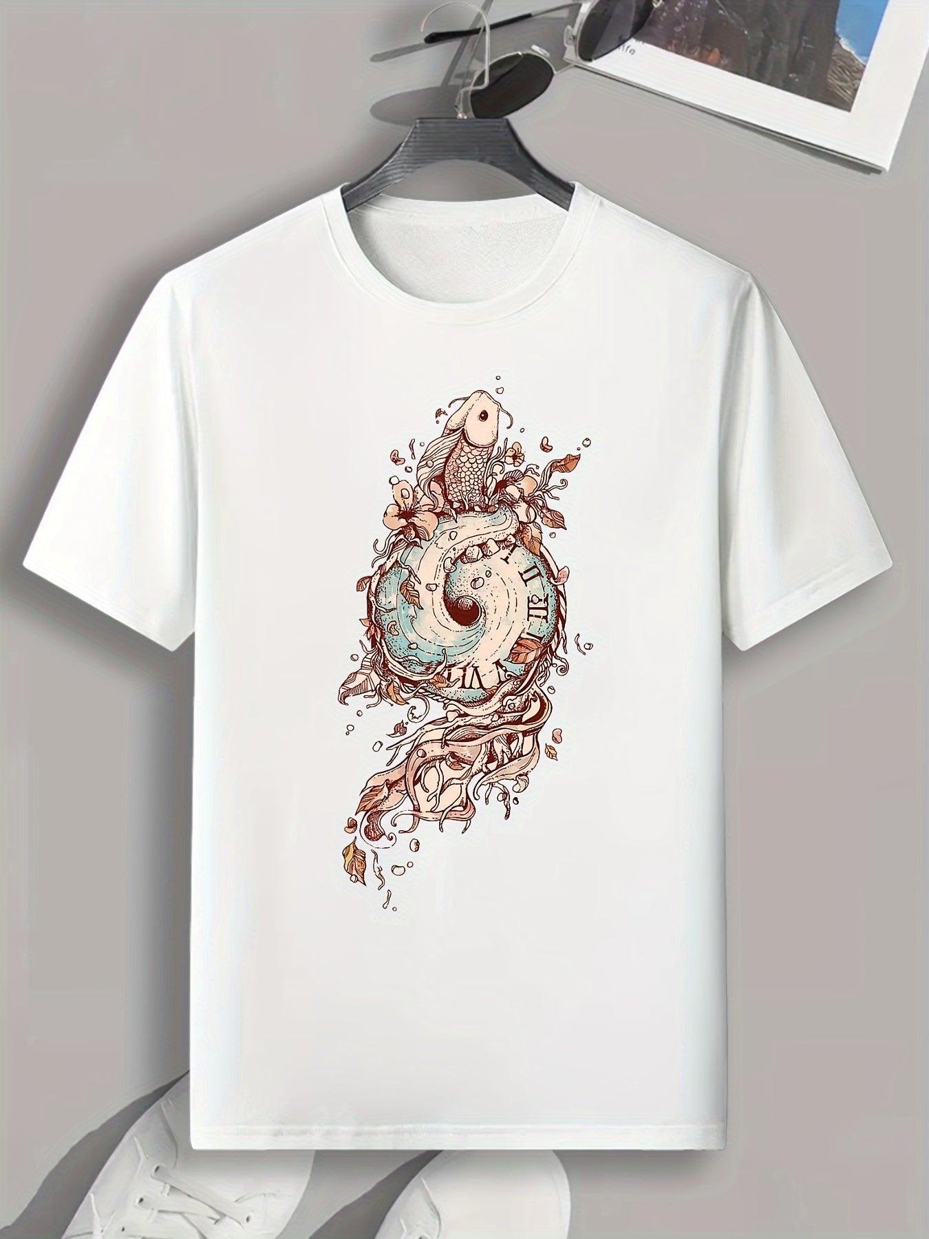 Artistic Painting Print Men's Graphic Tee for Summer