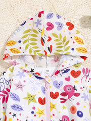 Girls Hooded Sun Protection Jacket for Spring Summer Autumn