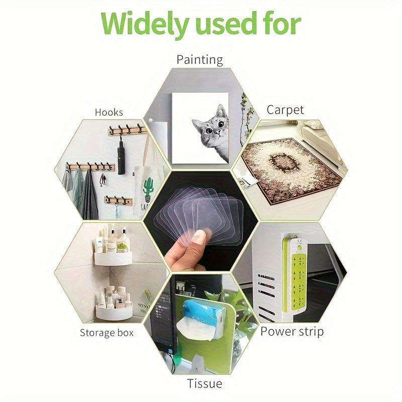 30pcs Transparent Reusable Double-sided Tape Waterproof