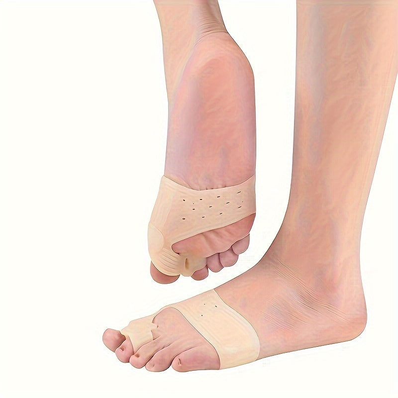 2Pairs Gel Insoles Toe Separator Hallux Valgus Foot Protector Bunion Adjuster