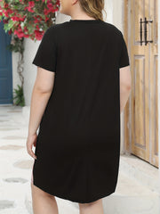 Colorblock Short Sleeve Tee Dress