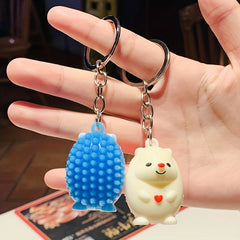 Hedgehog Key Chain For Kids Birthday Gift Key Ring Holder Wallet Bag Animal