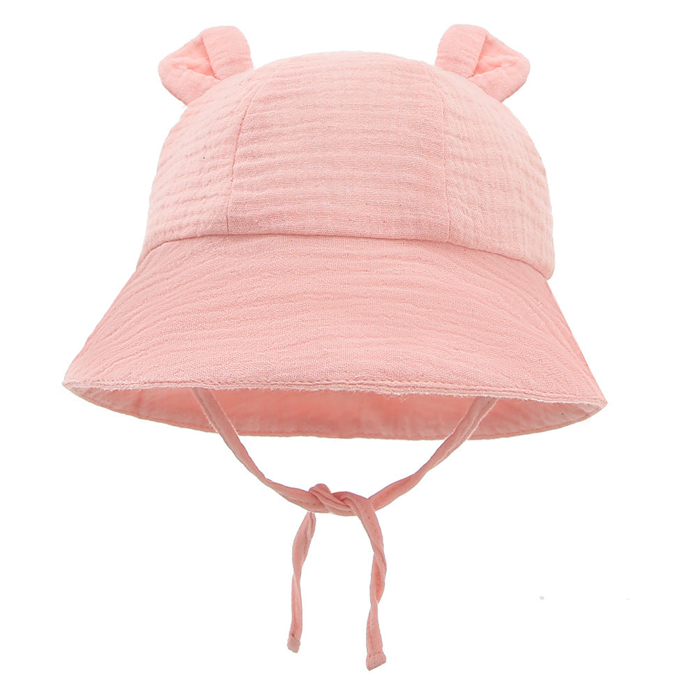 Cute Baby Rabbit Ears Bucket Hat for Sun Protection