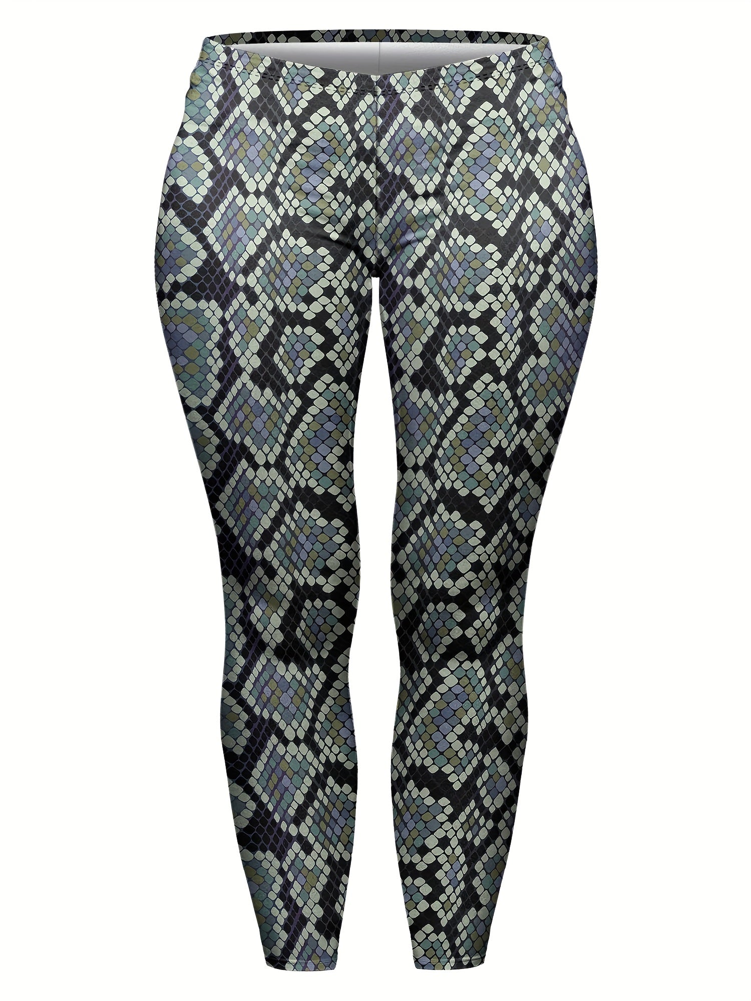 Geometric Print High Rise Yoga Pants