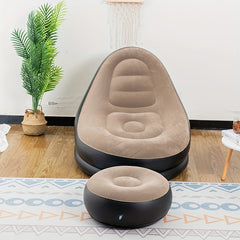 Lazy Inflatable Sofa Flocking Recliner Chair for Home & Outdoor