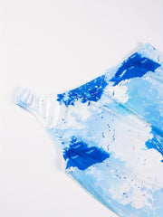 Tie Dye One Shoulder Lounge Dress