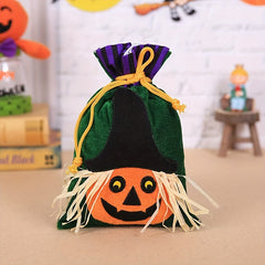4pcs Halloween Candy Bags Drawstring Bags for Party Decoration