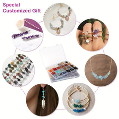 2360pcs 48 Colors Crystal Debris Beads Natural Stone DIY Jewelry Making Set