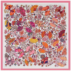 Boho Floral Print Vintage Bandana Silk Square Scarf Large Satin Shawl