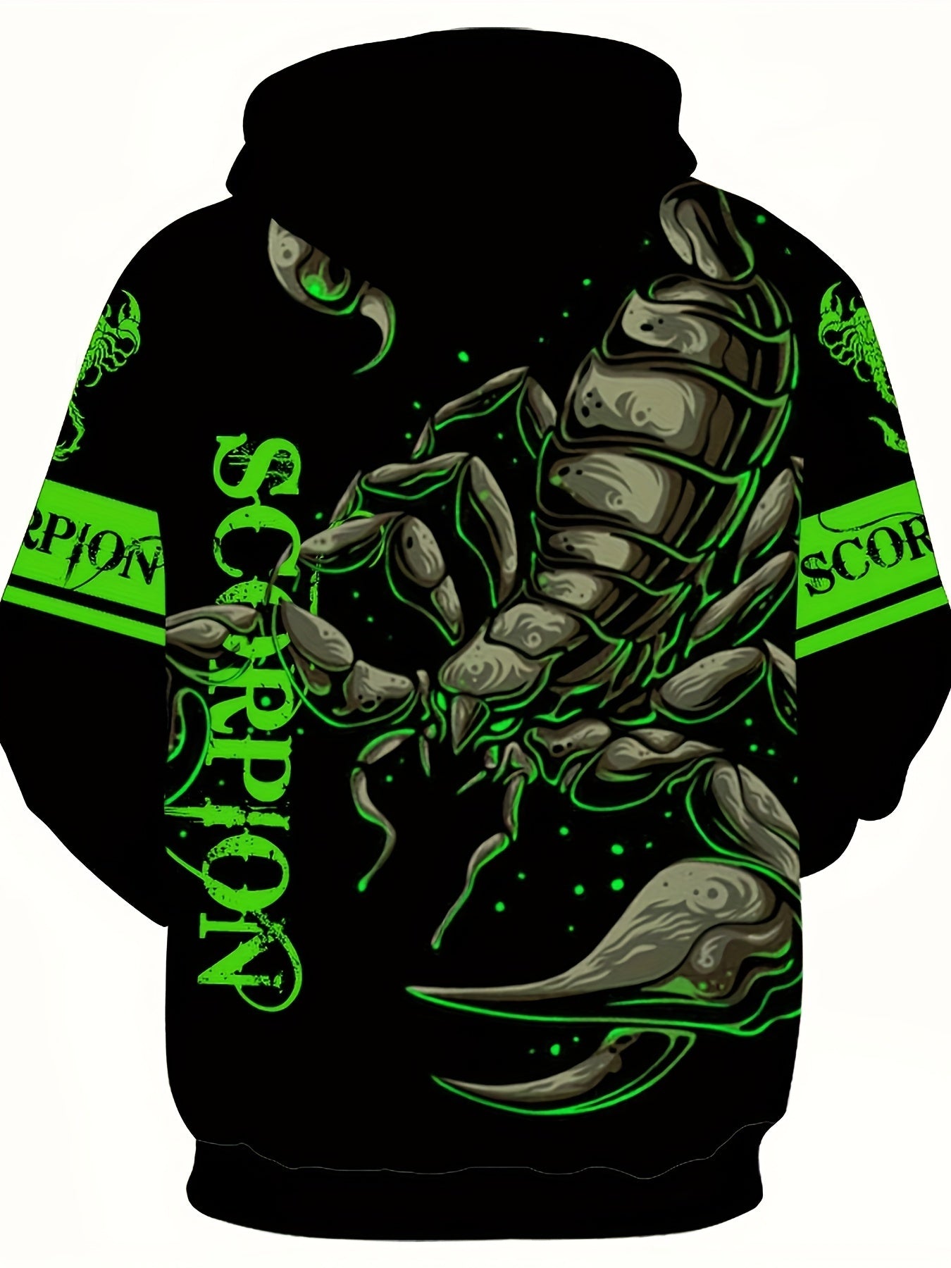 Scorpion 3D Print Hoodies Men Graphic Hoodie with Kangaroo Pocket