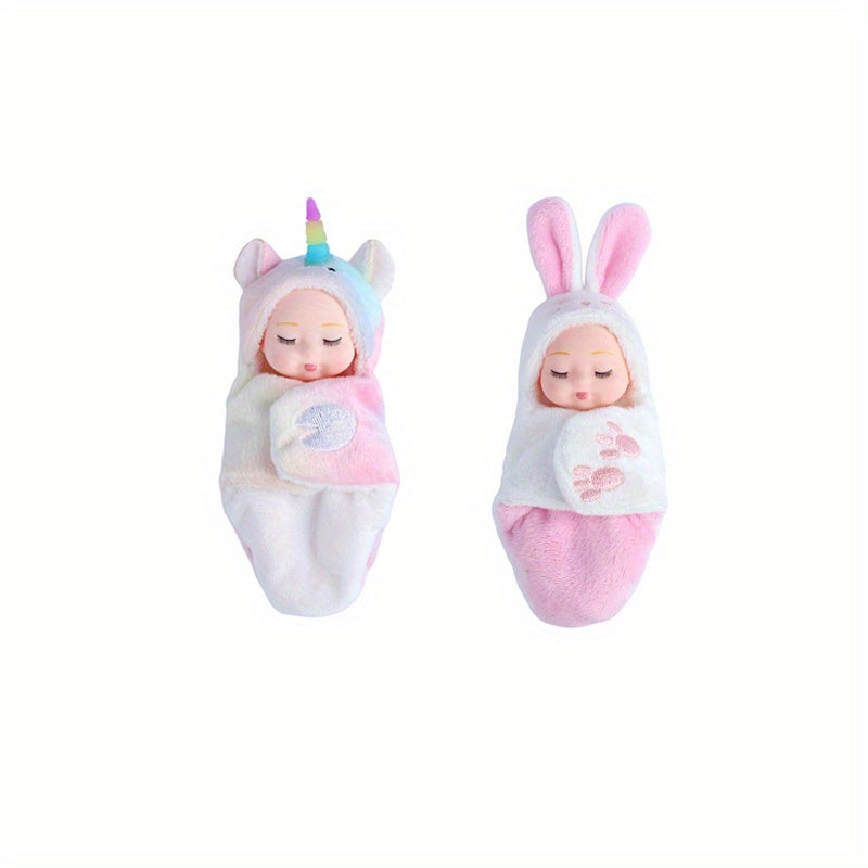 2pcs 4 7 Inch Sleep Doll Realistic Reborn Youngsters Doll Newborn Clothes