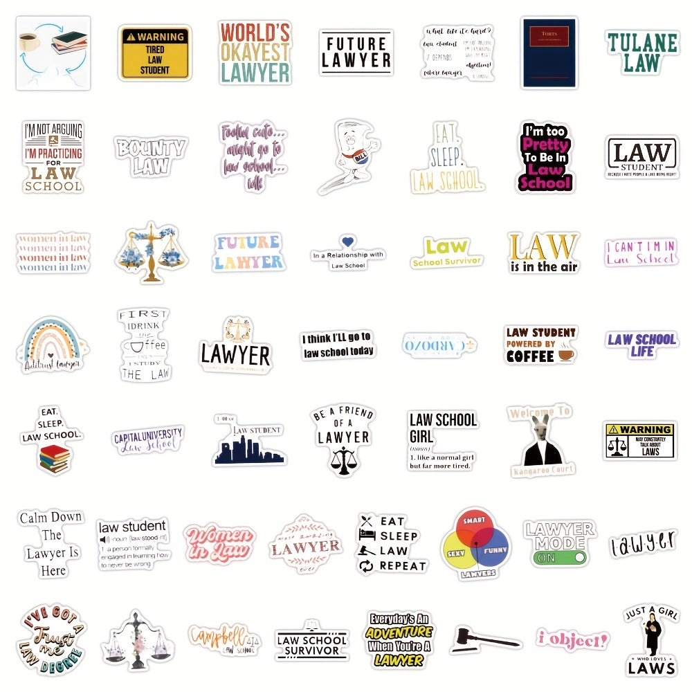 100pcs Law School Stickers Lawyer Stickers Law School Student