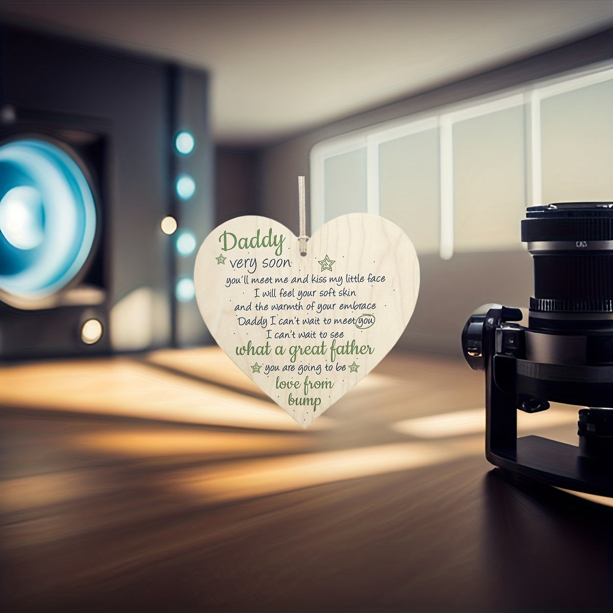Wooden Heart Decoration - Gift for Dad - Daddy to Be or Any Father