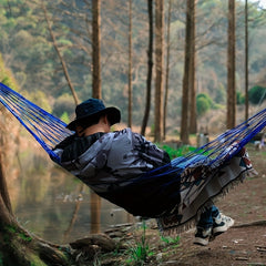 Portable Nylon Rope Mesh Hammock for Outdoor Camping