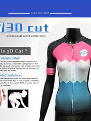Block Ice Cream Print Cycling Jersey Women's Activewear