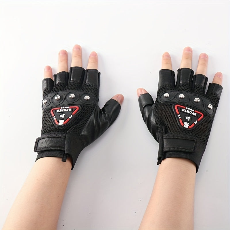 Breathable Fingerless Gloves for Men Ideal for Cycling Off Road Motorcycling