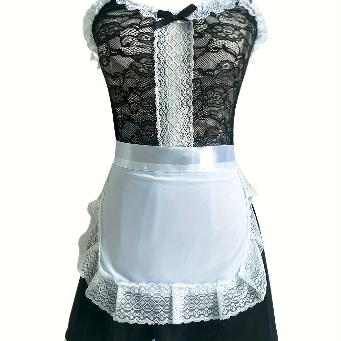 Floral Lace Naughty Maid Costume for Seductive Nights
