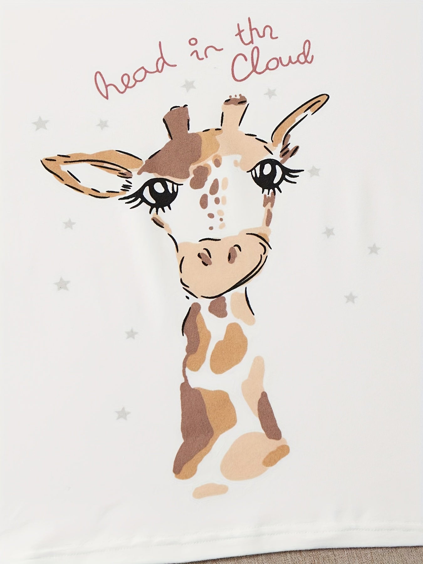Giraffe Print Tee & Leopard Print Pajama Set