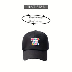 Letter Print Cotton Baseball Cap for Women
