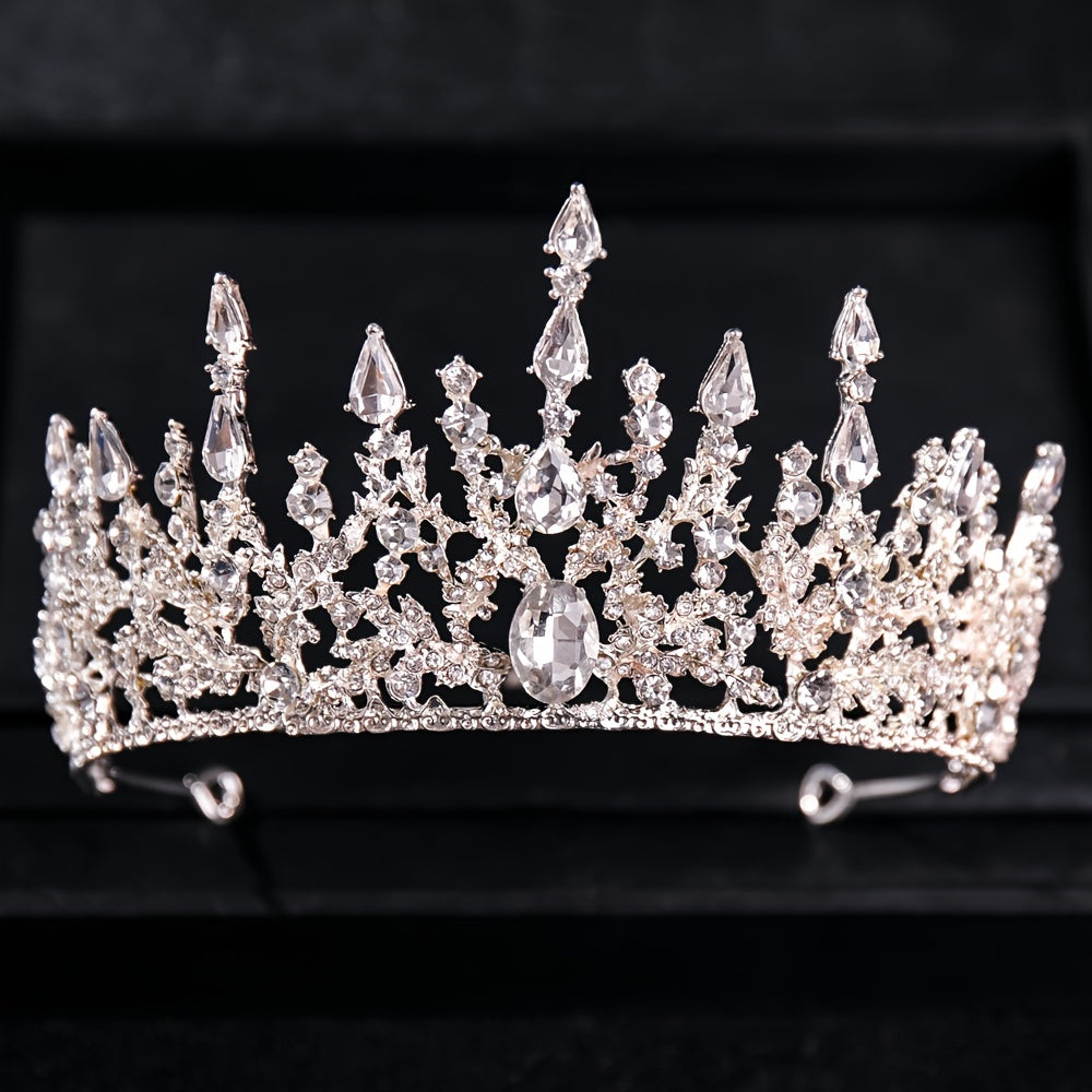 Baroque Vintage Tiara Crown Zircon Rhinestone Hairband