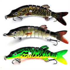 3pcs Bionic Section Swimbait for Bass and Trout Fishing