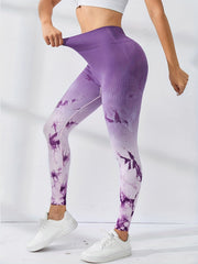 Tie Dye Ombre High Waist Sports Leggings Yoga Fitness Workout Gym Pants