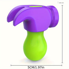 Portable 3D Radish Hammer Decompression Toy for Parent-child Interaction