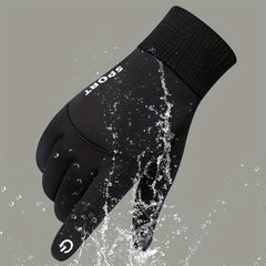 Outdoor Windproof Coldproof Cycling Warm Gloves Non-slip Plush Gloves