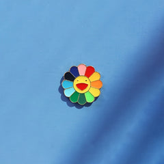 Girls Casual Rainbow Sunflower Pin Decorative Accessories