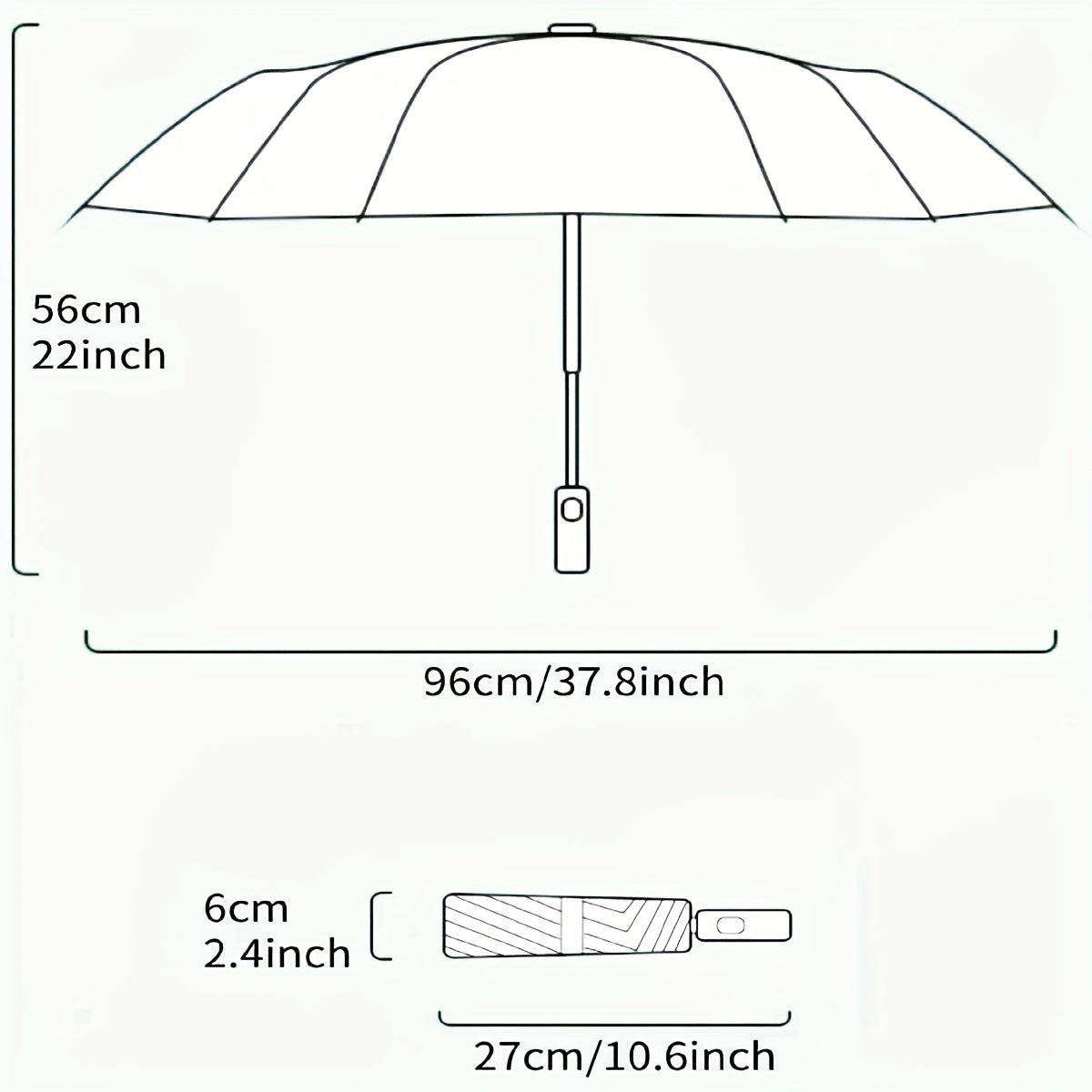Portable Windproof Travel Umbrella Compact Lightweight Automatic Umbrella