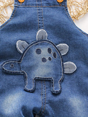Infant Baby Overalls Cartoon Graphic Jumpsuit Denim Pants