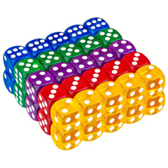 10pcs 6 Sided Acrylic Dice Set for Board Games Party Favors