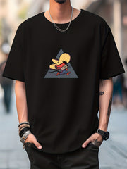 Mouse Print Men's Graphic Crew Neck T-shirt for Summer