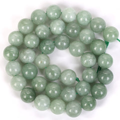 Burmese Jade Loose Beads 6mm - 12mm for Jewelry Making