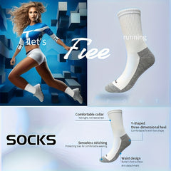 6 Pairs Unisex Casual Breathable Mid-calf Socks