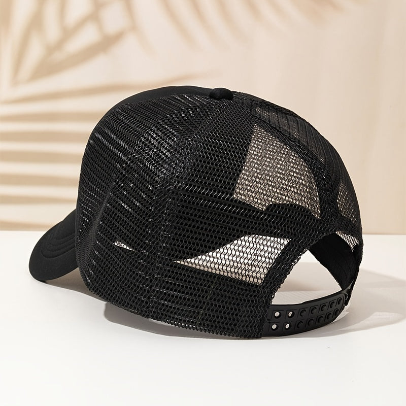 Bear Print Baseball Cap Summer Sunshade Breathable Peaked Cap