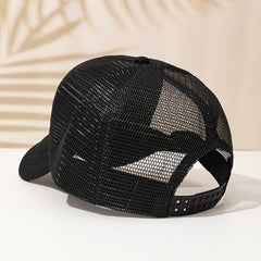 Bear Print Baseball Cap Summer Sunshade Breathable Peaked Cap