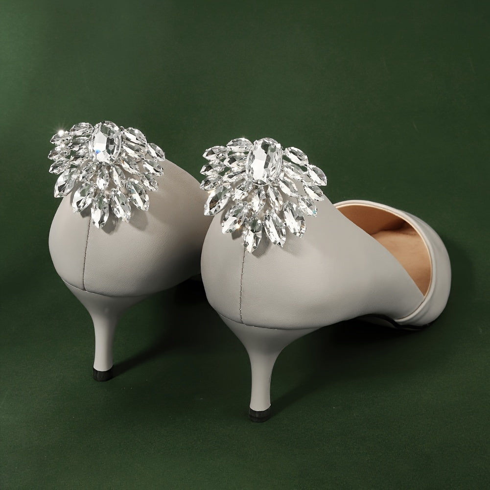 Crystal Shoe Clips Rhinestone Wedding Bridal Shoe Buckles
